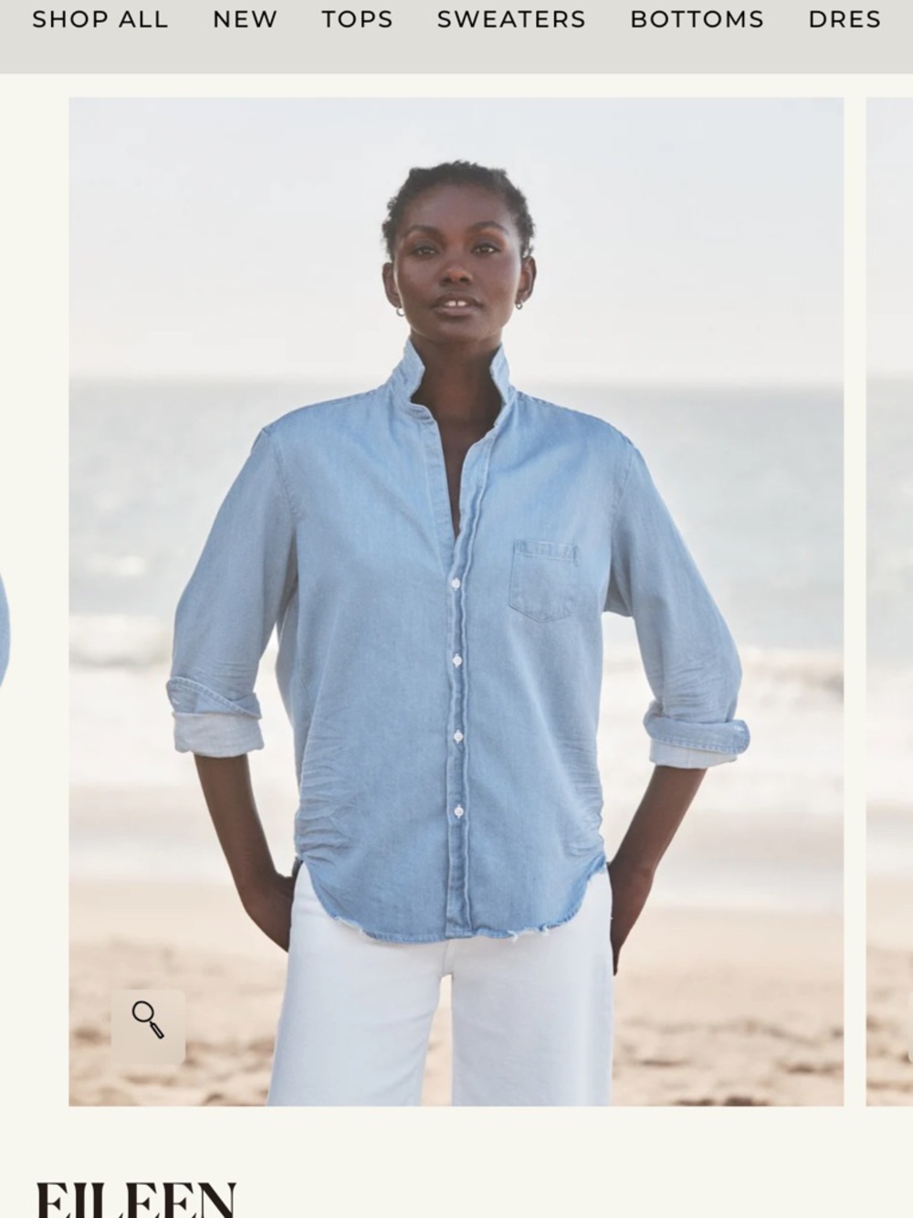 Frank & Eileen relaxed fit button up small
Denim light wash color 100% cotton